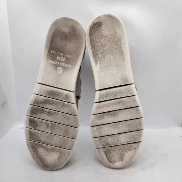 Corso Como "Blayke" Sandal Grey Fabric Ankle Back Zip Sz 5.5 - Picture 8 of 11